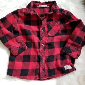 H&M BUFFALO PLAID/RED BLACK
